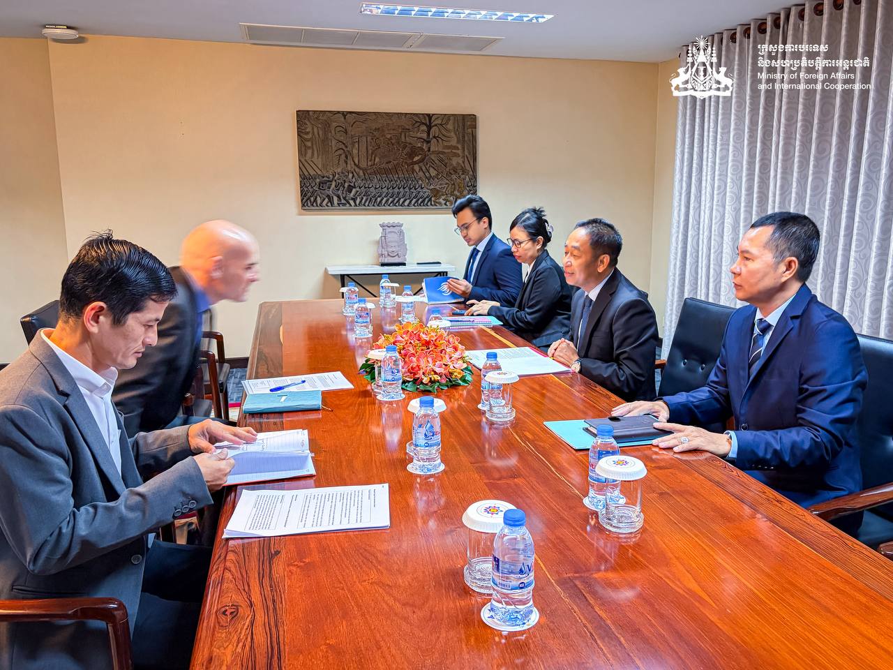 His Excellency KE Sovann meets with Mr. Christian Disler, Deputy Director of Swiss Cooperation Office and Consular Agency in Phnom Penh