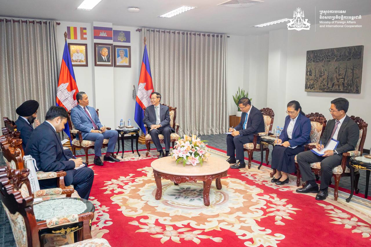His Excellency Meas KimHeng receives a courtesy call by Indian Ambassador to Cambodia 