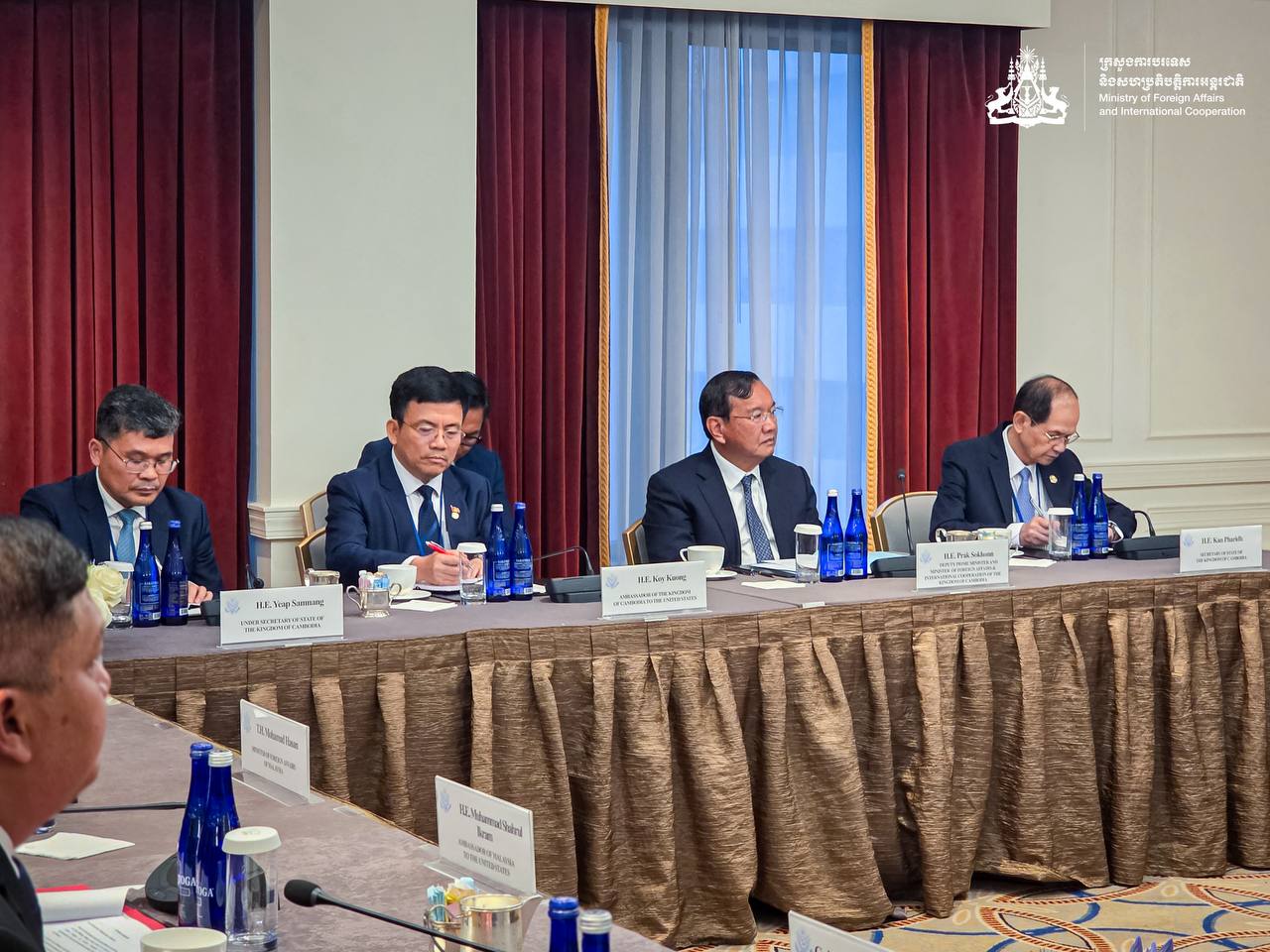 1+3 Meeting (US Deputy Secretary of State and Foreign Ministers of Cambodia, Malaysia and Thailand)